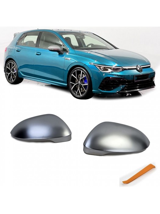 Kryty zrcátek Volkswagen Golf 8 / ID.3 - stříbrné matné (bez asistenta)